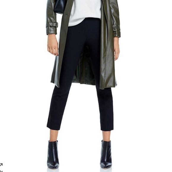 VINCE CAMUTO Ankle Pants Casual Mid Rise Navy Blue Slim Size 4 Cotton Blend EC - Picture 12 of 12